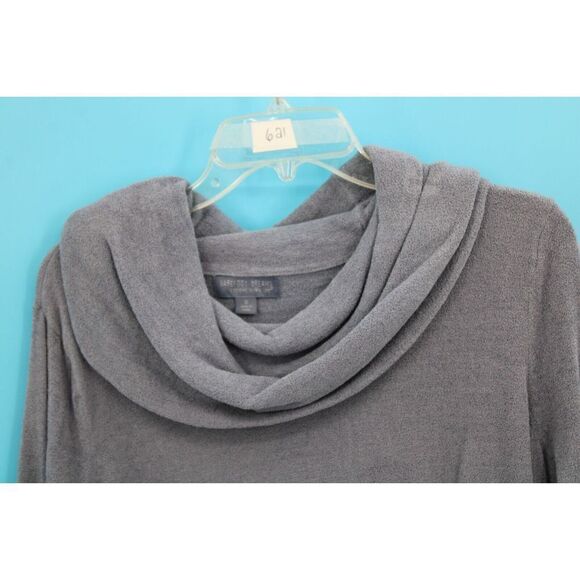 Barefoot Dreams CozyChic Ultra Lite Cowl Neck Hi Low Tunic Blue Size M Womens - Picture 3 of 6